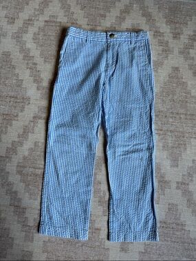 Vineyard Vines Boys Blue & White Seersucker Chinos Pants size 6